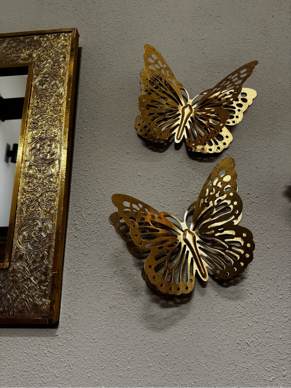 Gold Metal Butterfly Wall Decor Set - Elegant Home Accent